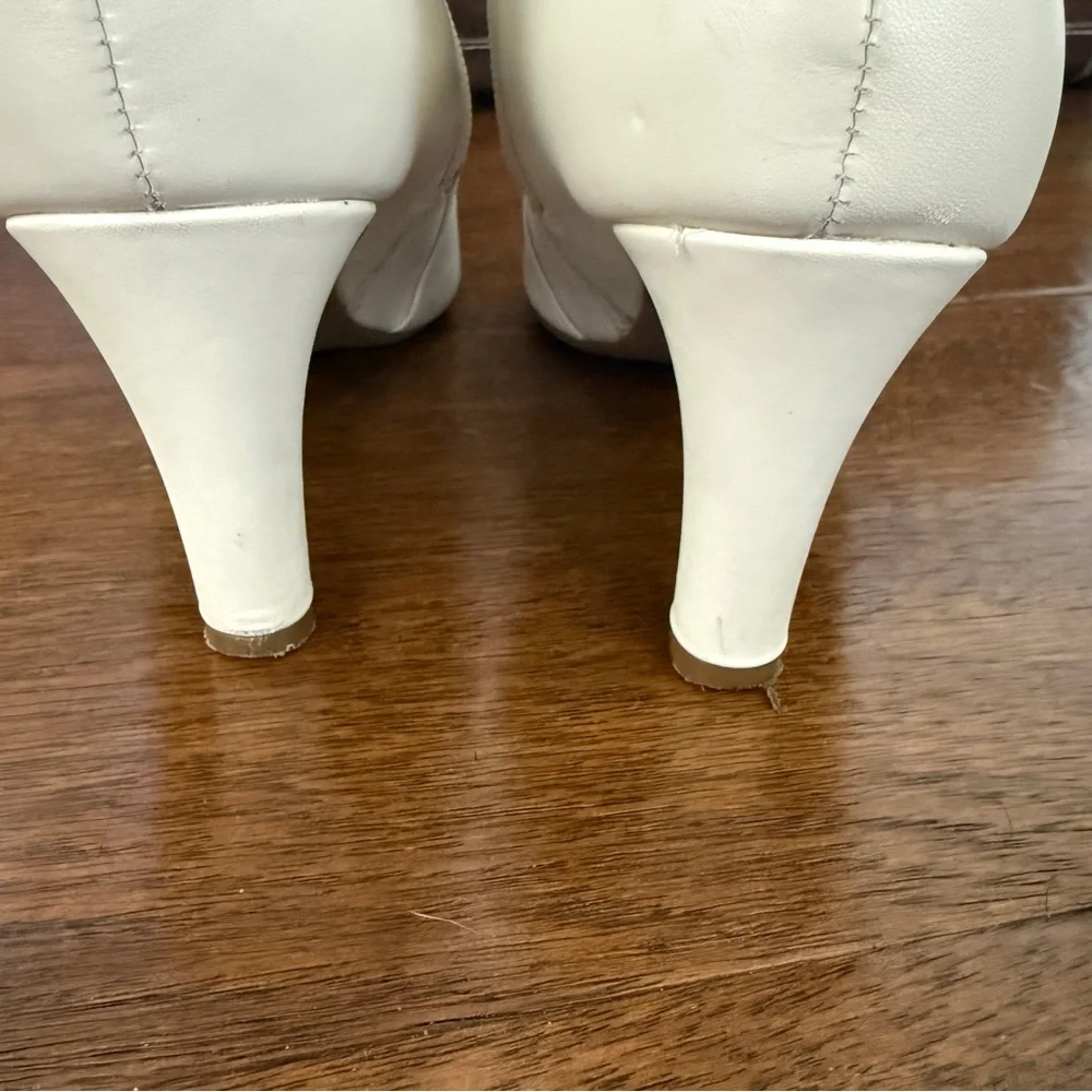Bandolino Cream Knee-High Buckle Strap Boots